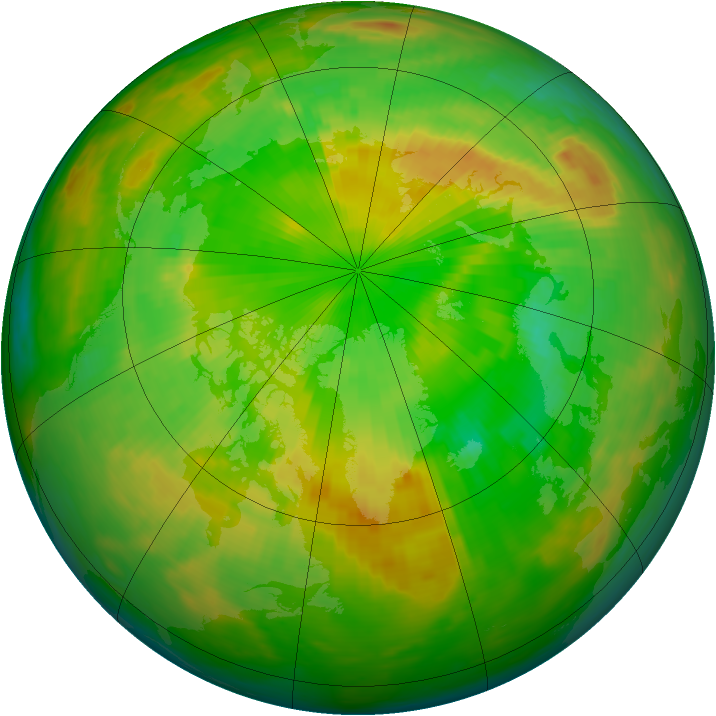 Arctic ozone map for 06 June 1992